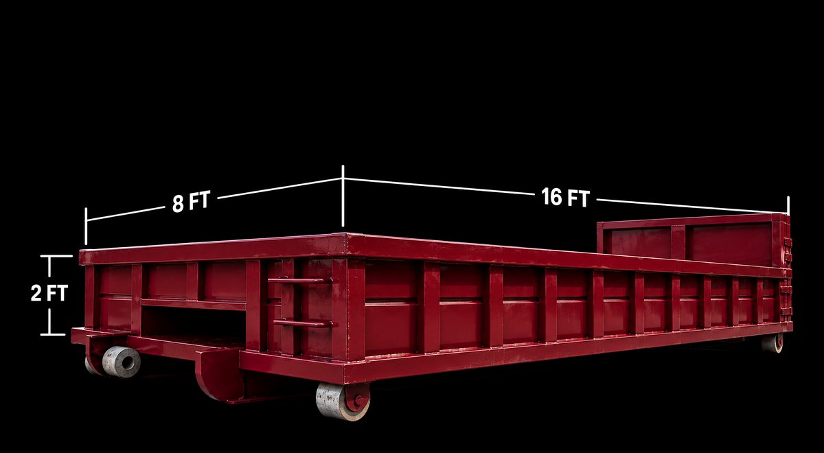 10-yard lowboy roll-off dumpster