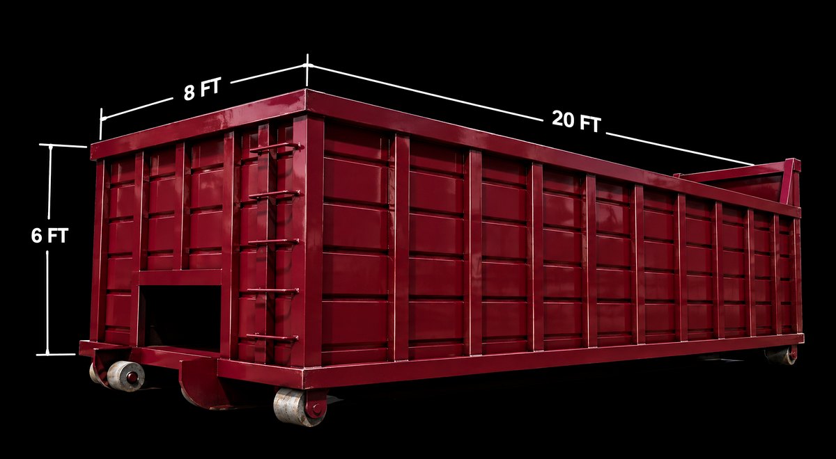 40-yard roll-off dumpster